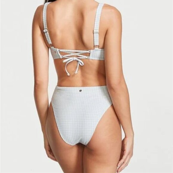 Victoria’s Secret Gingham High-Waisted Cheeky Bikini Bottom S | NWT - Picture 2 of 4